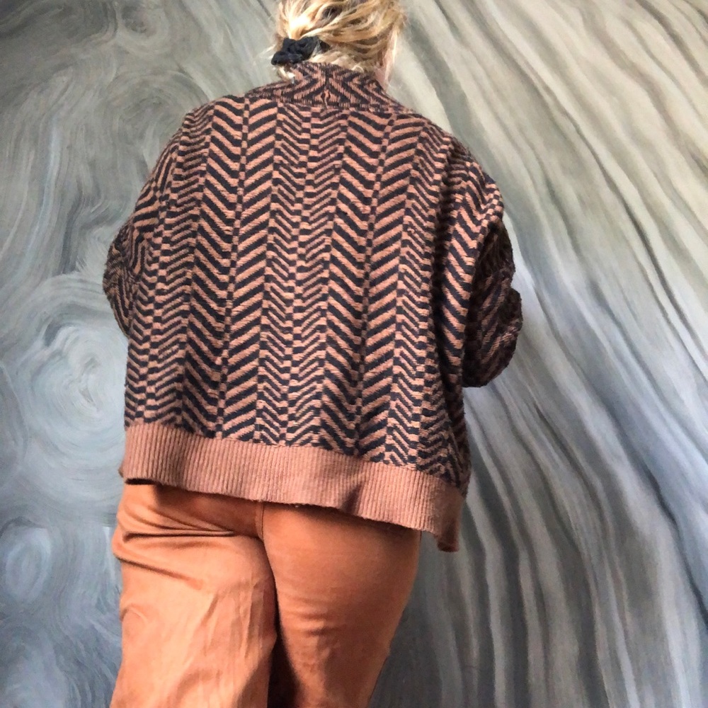 ELIZABETH & JAMES vintage oversized cardigan camel - Picture 3 of 5